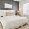 a bedroom with a bed and lamps